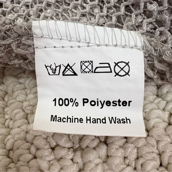 Adorn Women Boho Tank Dress Tunic Top Open Knit Sequins Sheer Light Gray sz L/XL - Picture 7 of 14